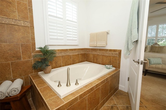 3574 La Jolla Dr, Clermont, FL 34711 - full bath with ensuite bath, a bath, and tile patterned floors