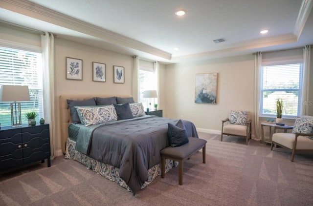 351 S Sunset Ave, Mascotte, FL 34753 - carpeted bedroom with a raised ceiling, recessed lighting, and baseboards