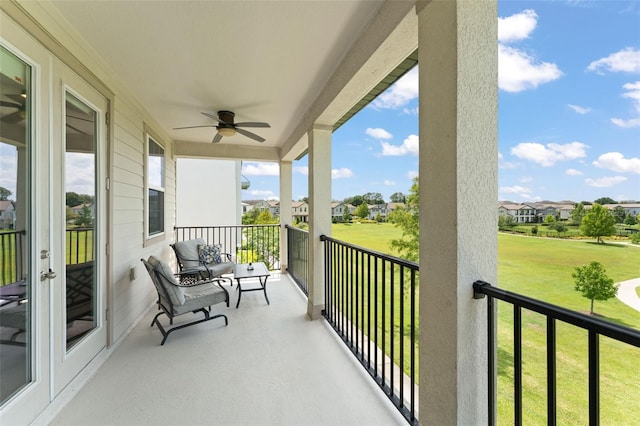 1787 White Feather Loop, Oakland, FL 34787 - balcony featuring ceiling fan and a residential view