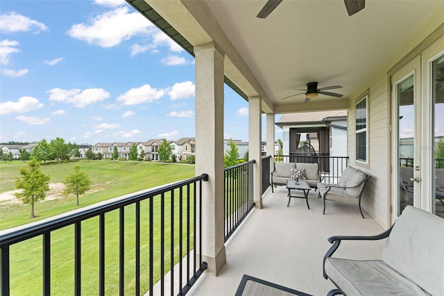 1787 White Feather Loop, Oakland, FL 34787 - balcony with ceiling fan and a residential view
