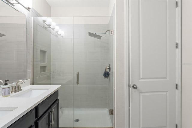 1787 White Feather Loop, Oakland, FL 34787 - bathroom featuring a shower stall and double vanity