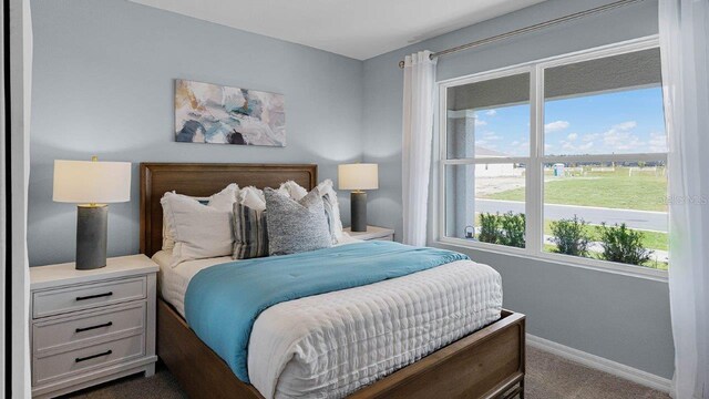 3585 Roden Rd, Haines City, FL 33844 - bedroom featuring dark colored carpet and baseboards