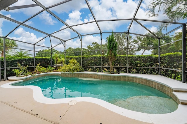 8108 Via Bella Notte, Orlando, FL 32836 - view of pool featuring a patio area and glass enclosure