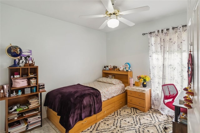 176 Hidden View Dr, Groveland, FL 34736 - bedroom featuring ceiling fan and light tile patterned floors