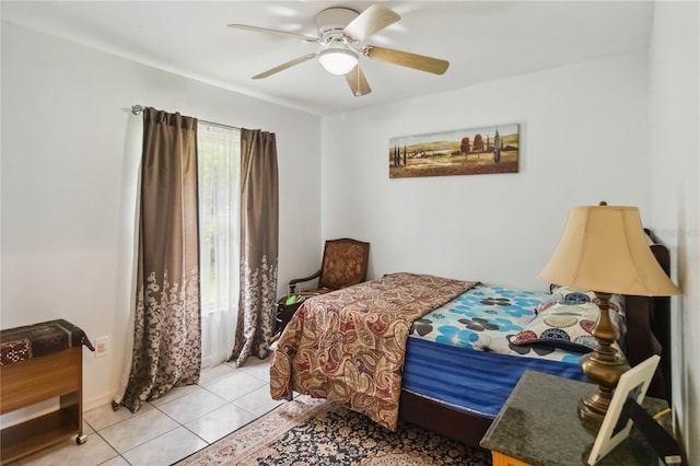176 Hidden View Dr, Groveland, FL 34736 - bedroom featuring light tile patterned flooring and ceiling fan