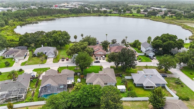 176 Hidden View Dr, Groveland, FL 34736 - aerial perspective of suburban area featuring a nearby body of water