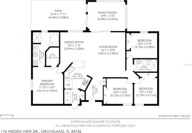 176 Hidden View Dr, Groveland, FL 34736 - home floor plan