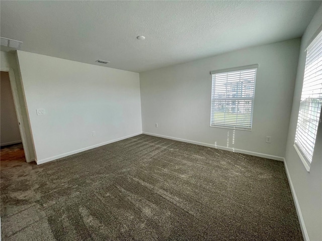15579 Water Spring Blvd, Winter Garden, FL 34787 - empty room featuring plenty of natural light, dark colored carpet, and a textured ceiling
