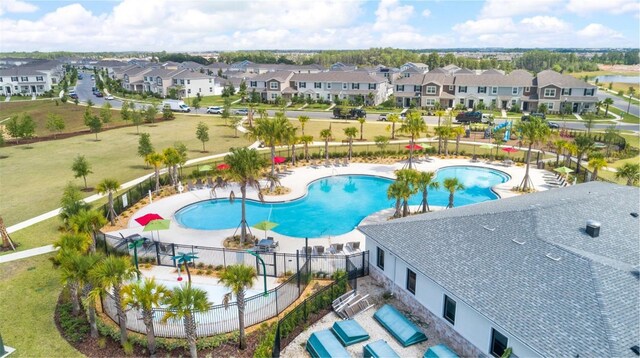15579 Water Spring Blvd, Winter Garden, FL 34787 - aerial view of residential area featuring a pool