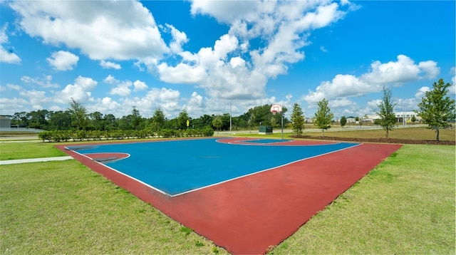 15579 Water Spring Blvd, Winter Garden, FL 34787 - view of basketball court with a lawn and community basketball court