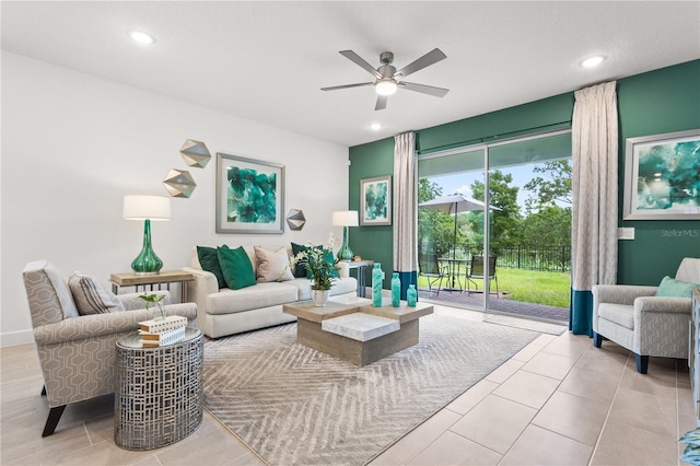 363 Miro Dr, Davenport, FL 33837 - living room with ceiling fan and recessed lighting