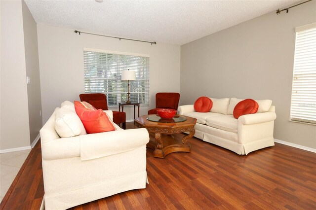 2205 Wyndam Way, Kissimmee, FL 34743 - living room featuring wood finished floors, plenty of natural light, and a textured ceiling