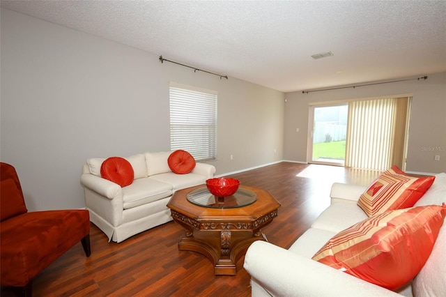 2205 Wyndam Way, Kissimmee, FL 34743 - living room featuring wood finished floors and a textured ceiling