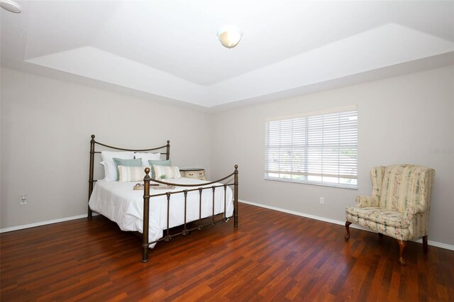 2205 Wyndam Way, Kissimmee, FL 34743 - bedroom featuring a tray ceiling and wood finished floors
