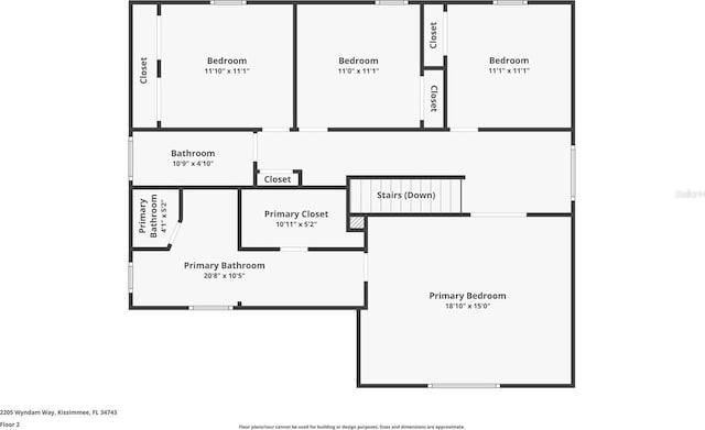 2205 Wyndam Way, Kissimmee, FL 34743 - view of property floor plan