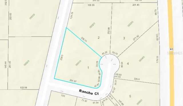 8735 Rancho Ct, Orlando, FL 32836 - map showing property parcels