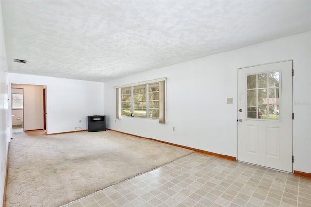 1607 Lindale Ave, Eustis, FL 32726 - unfurnished living room with plenty of natural light, a textured ceiling, and light carpet