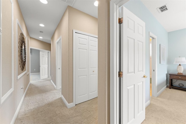 600 Egret Place Dr, Winter Garden, FL 34787 - hall featuring light colored carpet, recessed lighting, and baseboards