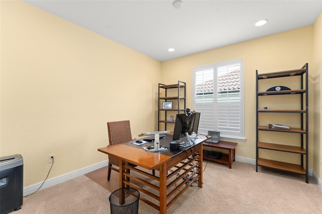 600 Egret Place Dr, Winter Garden, FL 34787 - office area with light carpet, baseboards, and recessed lighting