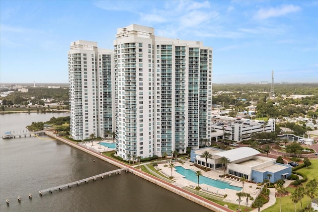 241 Riverside Dr Unit 902, Holly Hill, FL 32117 - view of apartment building / complex featuring a water view