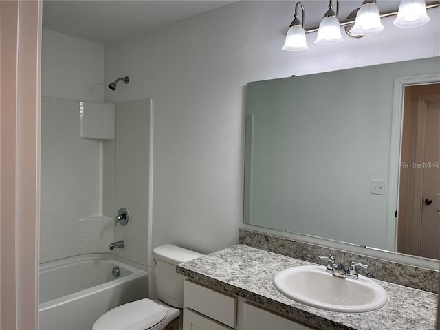 477 Madison Dr, Davenport, FL 33837 - bathroom featuring vanity, toilet, and tub / shower combination