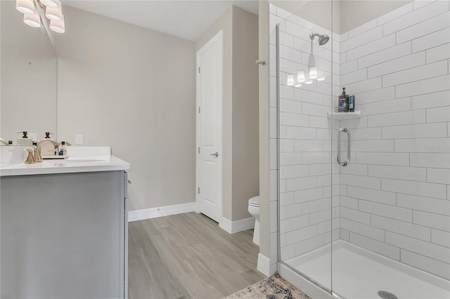 1938 Filly Trl, Oviedo, FL 32765 - full bath with a shower stall, vanity, and wood finished floors