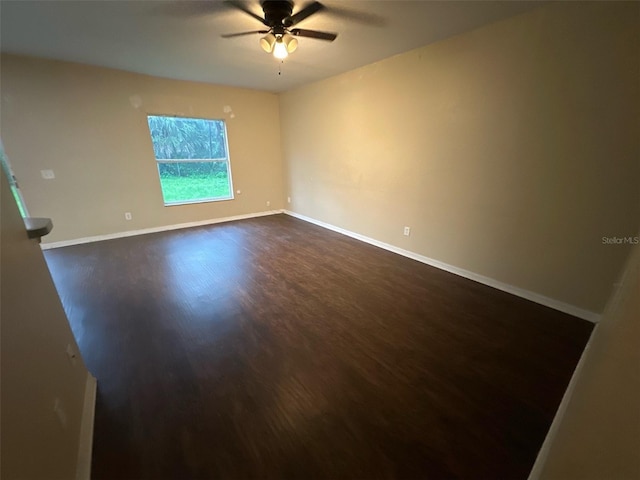 3805 N Cranberry Blvd, North Port, FL 34286 - spare room with ceiling fan and dark wood finished floors