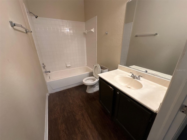 3805 N Cranberry Blvd, North Port, FL 34286 - full bath featuring wood finished floors, vanity, and bathing tub / shower combination