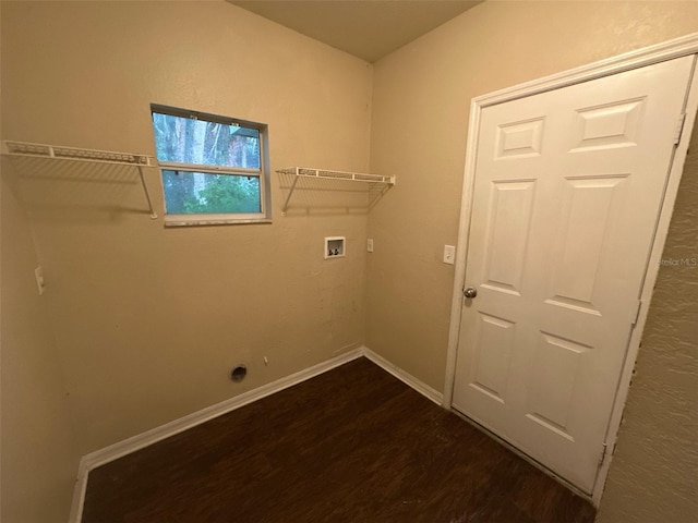 3805 N Cranberry Blvd, North Port, FL 34286 - laundry room with dark wood-style flooring and hookup for a washing machine
