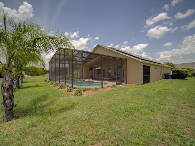 456 Old Bridge Cir, Davenport, FL 33897 - swimming pool featuring a yard and a lanai