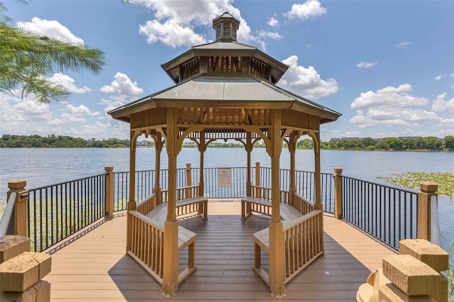 1125 Lake Shadow Cir Unit 5109, Maitland, FL 32751 - dock area with a gazebo and a water view