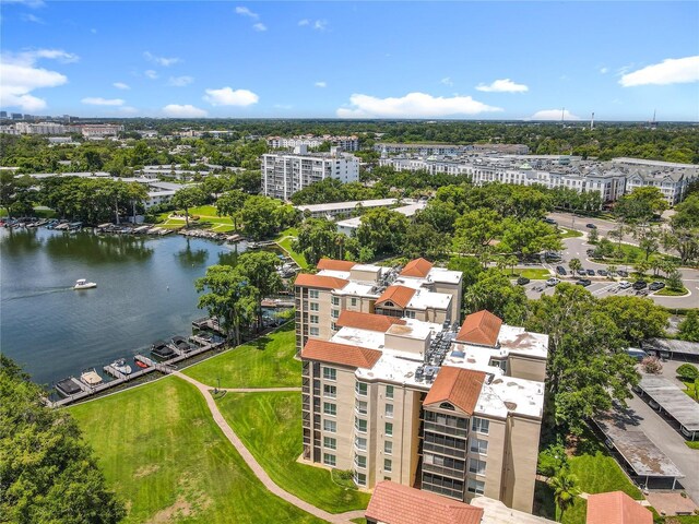 204 Quayside Cir Unit 601, Maitland, FL 32751 - aerial view of a large body of water and apartment complex / building