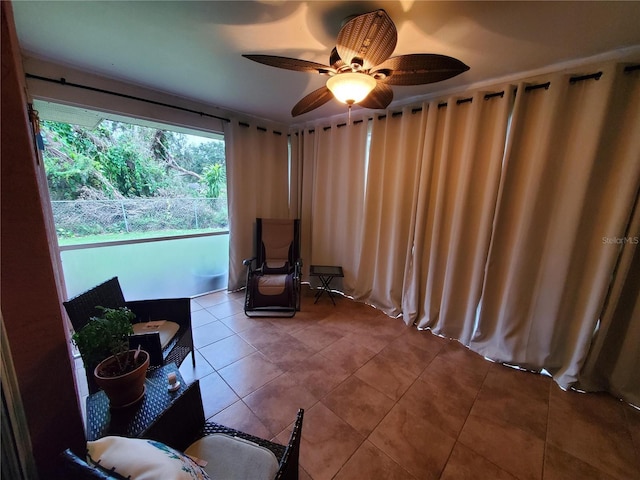 1835 Rival Ter, North Port, FL 34286 - sitting room featuring tile patterned floors and ceiling fan