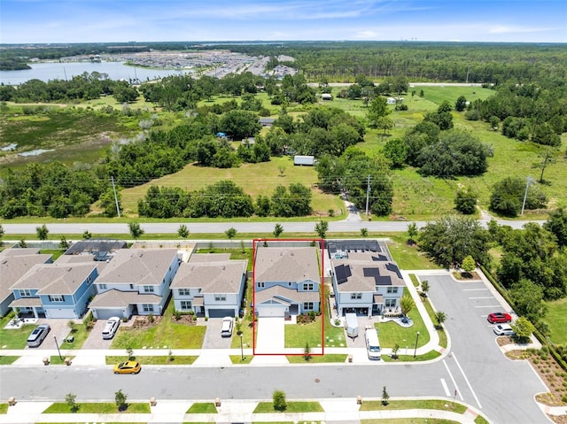 5677 Cedar Chase Dr, Saint Cloud, FL 34771 - aerial view of property's location with property boundaries highlighted and a nearby body of water