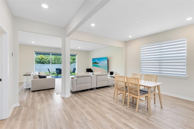 5677 Cedar Chase Dr, Saint Cloud, FL 34771 - dining area featuring light wood-style floors and recessed lighting