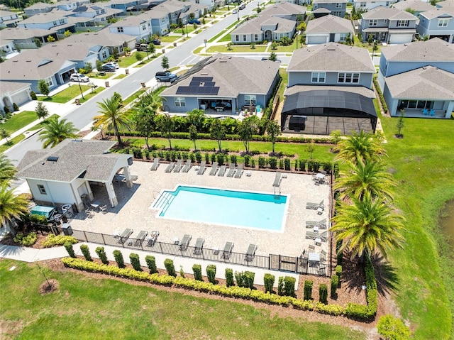 5677 Cedar Chase Dr, Saint Cloud, FL 34771 - aerial view of residential area featuring a pool area
