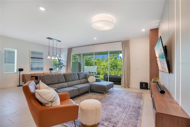 14189 Larkspur Lake Dr, Winter Garden, FL 34787 - living area with recessed lighting and light tile patterned flooring