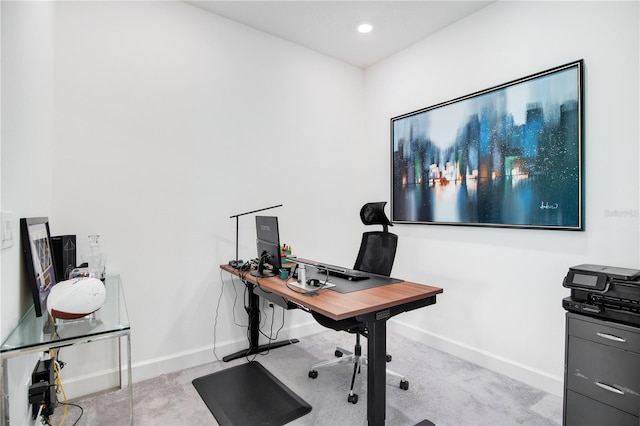 14189 Larkspur Lake Dr, Winter Garden, FL 34787 - carpeted office with baseboards and recessed lighting