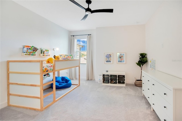 14189 Larkspur Lake Dr, Winter Garden, FL 34787 - bedroom with light carpet and a ceiling fan