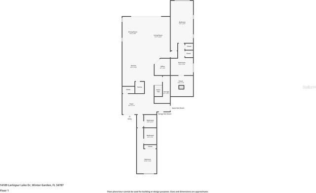 14189 Larkspur Lake Dr, Winter Garden, FL 34787 - view of room layout