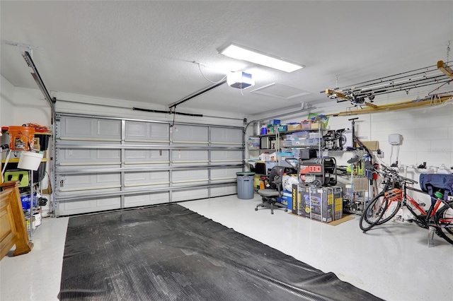 garage featuring a garage door opener