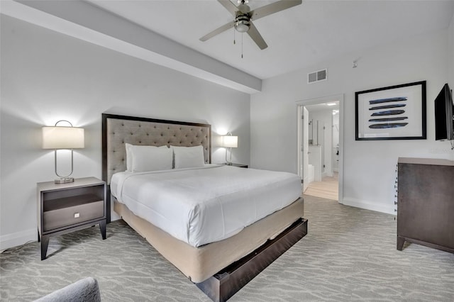 14501 Grove Resort Ave Unit 3239, Winter Garden, FL 34787 - bedroom featuring carpet, connected bathroom, and ceiling fan