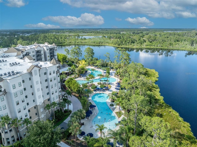 14501 Grove Resort Ave Unit 3239, Winter Garden, FL 34787 - aerial view of a pool and a large body of water