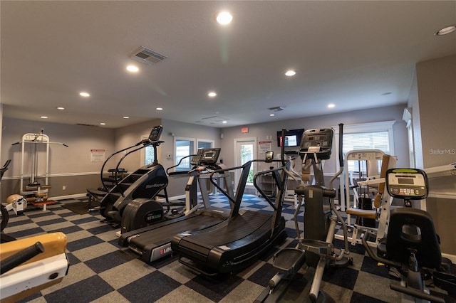 2525 Maitland Crossing Way Unit 202, Orlando, FL 32810 - gym with carpet and recessed lighting