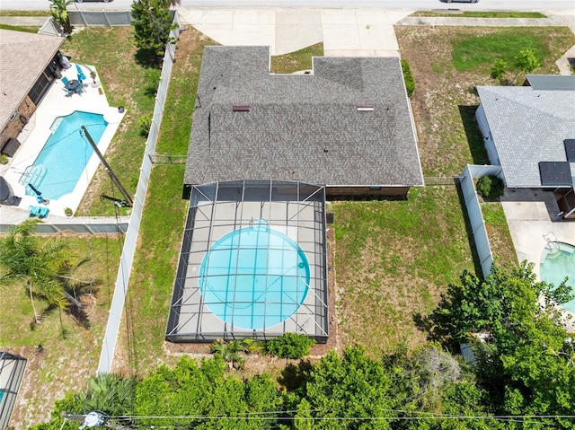 1736 Saxon Blvd, Deltona, FL 32725 - aerial view of property and surrounding area with a pool area
