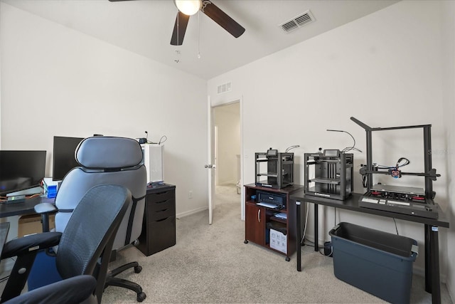 3537 Seneca Club Loop Unit B, Orlando, FL 32808 - carpeted office space with a ceiling fan and baseboards