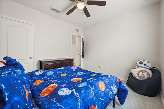 3537 Seneca Club Loop Unit B, Orlando, FL 32808 - carpeted bedroom featuring a ceiling fan