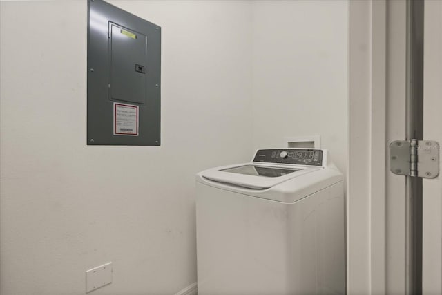 3537 Seneca Club Loop Unit B, Orlando, FL 32808 - washroom featuring washer / clothes dryer and electric panel