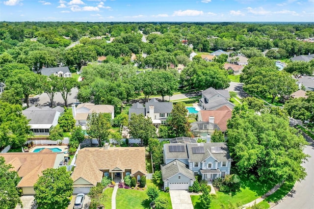 991 Hawthorne Cove Ct, Ocoee, FL 34761 - aerial perspective of suburban area featuring a pool area
