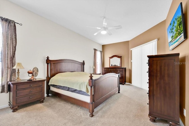 3954 Old Dunn Rd, Apopka, FL 32712 - bedroom with light carpet, ceiling fan, and baseboards
